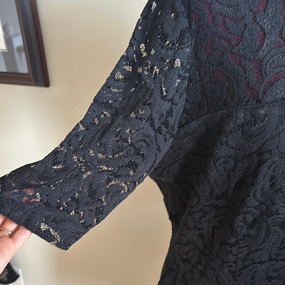 Garnet Hill Elegant Black Lace Dress - Picture 3 of 9